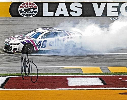 2022 Alex Bowman Las Vegas Win Nascar potpisao auto 8x10 photo w / coa 1 - autogramirani nascar fotografije