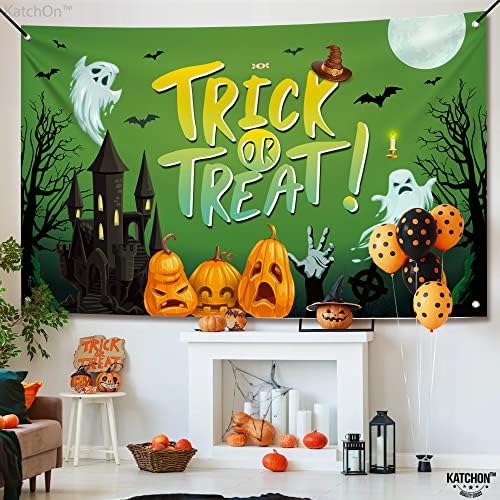 XtraLarge, Halloween pozadina za fotografiju-72x44 inča | Trick or Treat Halloween Banner za dekoracije