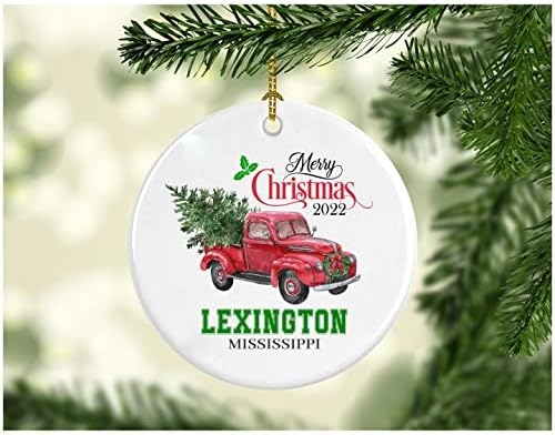 Božić ukras Tree Sretan Božić 2022 Lexington Mississippi Ornament Funny poklon Božić odmor kao porodica
