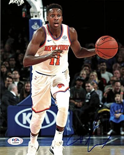 Frank Ntikina potpisao 8x10 FOTO PSA / DNK New York Knicks autogramirana - autogramirana NBA fotografijama