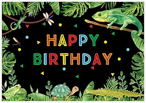 Allenjoy 82 x 59 Reptile Swamp rođendan pozadina dijete džungla pozadina Wild One Party Banner crtani film