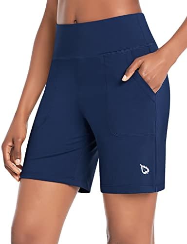 Baleaf Women 7 Atletski kratke hlače visokog struka koji trče Bermuda kratke hlače sa džepovima