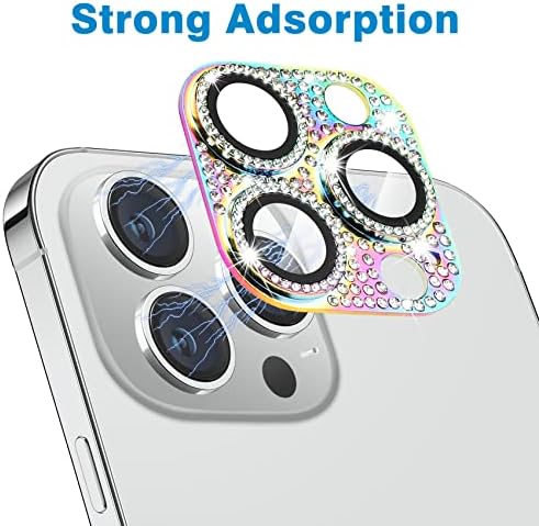 Hsefo za iPhone 14 Pro & amp; iPhone 14 Pro Max zaštitnik sočiva kamere, poklopac Bling sočiva 3D vještački