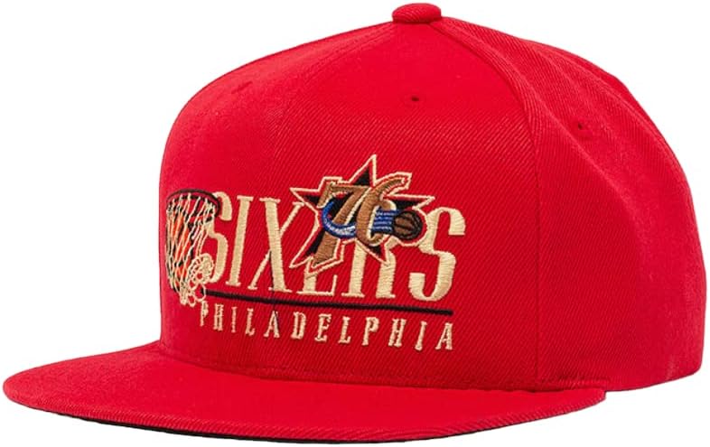 Mitchell & Ness Philadelphia 76ers odrasle muške Original Fit tvrdo drvo klasika kapa šešir Snapback Red