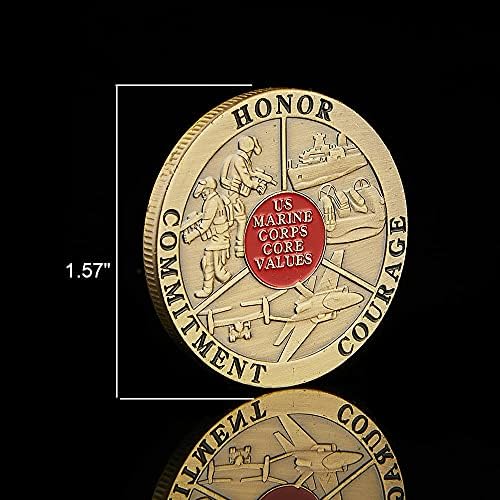 SAD Challenge Coin Core Value VAN HORAGE Obvezena zaduženja Medaljna vojna kovanica