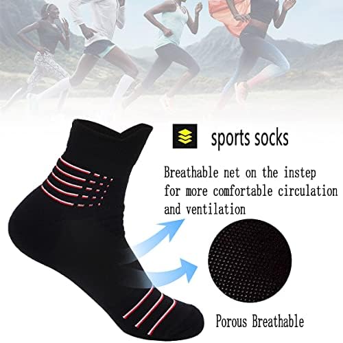Muške čarape za atletsku posadu Comfort debeli jastučići prozračni sportski košarkaški trening za trčanje