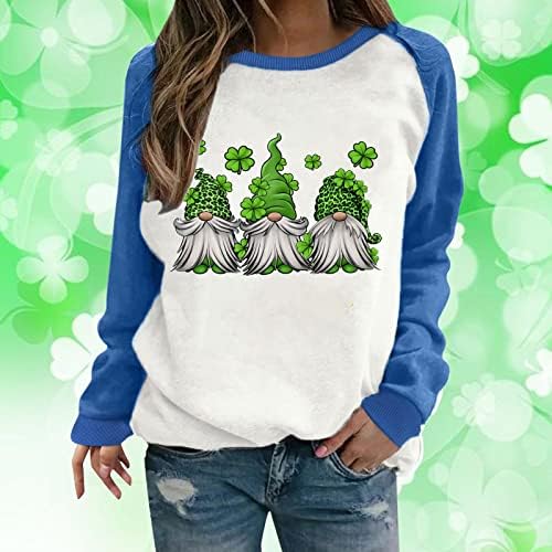 Yubnlvae Saint Patricks Day pulover za žene Tie Dye Casual Crewneck Loose fit Holiday Irish Shirts