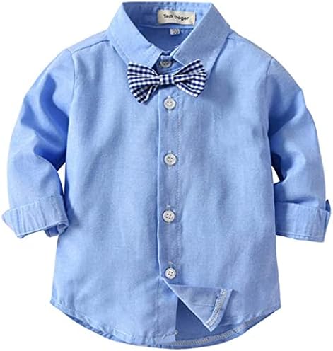 Coreted haljina za dijete odijela dječaka odjeća za odjeću Bowtie majice Suspenderi hlače 4pcs Gentleman odijelo 6 mjeseci 6 godina