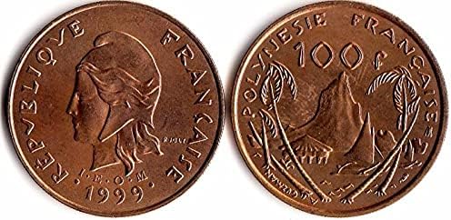 Oceania Francuska Polinezija 100 Franc novčića Godina nasumičnih strana kovanica Poklon kolekcija