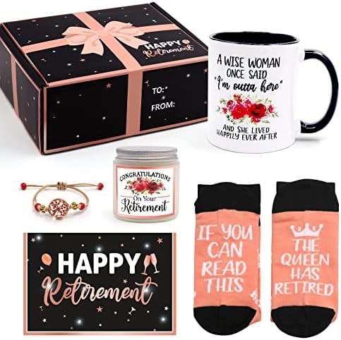 Levfla Retirement Gifts for Women happy Retirement Gift Box Set za Coworker Boss učiteljica medicinska sestra