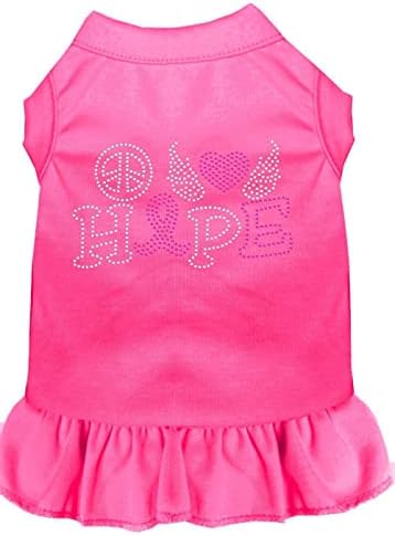 Mirage PET proizvodi 57-62 MDBPK Pink mira Love Hope Hope Rak dojke Rhinestone Haljina za kućne ljubimce