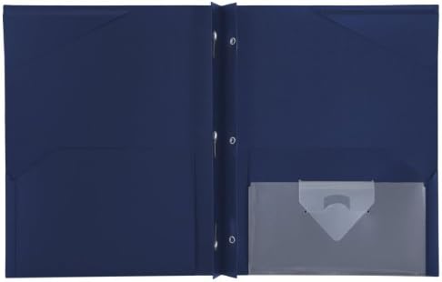 Five Star 2-Pocket Folder, Stay-Put Folder, plastike boji fascikle sa džepovima & krak zakovica za 3-prsten