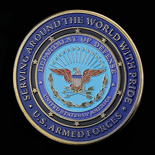 Američka oružana snaga Suvenir poslužuju širom svijeta sa prideom Kompletna prigodna američka ponosna zlatna