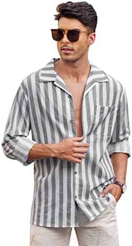 Coofandy muške pamučne majice s dugim rukavima Ležerne prilike, majica na plaži