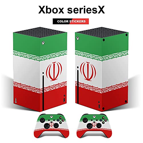 Iranska zastava Xbox Seriesx Console i kontroler kože vinilne kože naljepnica naljepnica za naljepnicu