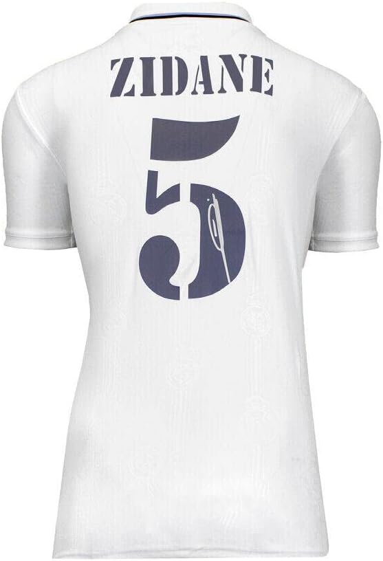 Zinedine Zidane potpisao je Real Madrid majicu - 2022-23, broj 5 autogram - autogramirani nogometni dresovi