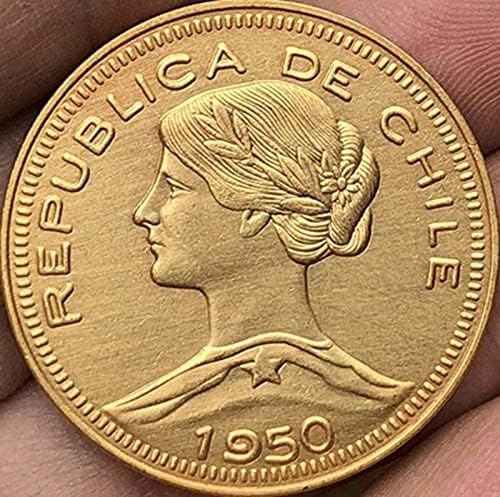 1950 Čile Coins 31mm bakreni zlatni brasni antikni zanat za obrt Kolekcija kolekcija kolekcija kolekcija