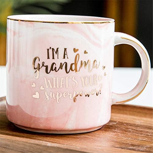 Smiješna baka šolja-Ja sam baka koja je tvoja supermoć 12 oz keramičke mermerne šolje za kafu-jedinstvene