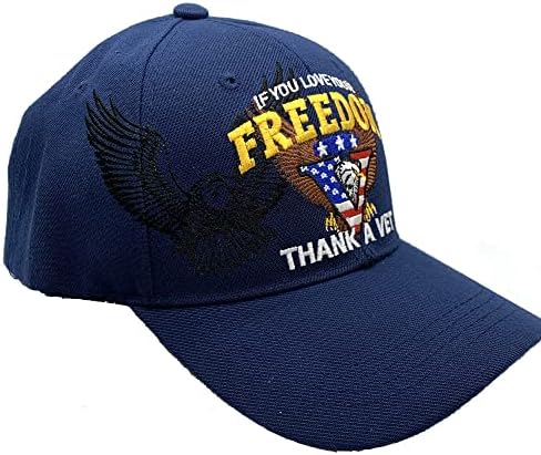 Black Duck brend ako volite svoju slobodu Hvala veterinaru Veteran Navy vezeni bejzbol kapa šešir sa Shadow