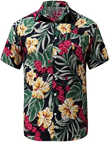 STOOTA MUŠKA LJETNA TRGOVINA, 2 komada odjeće Set Hawaiian majice kratkih rukava i povremene kratke hlače