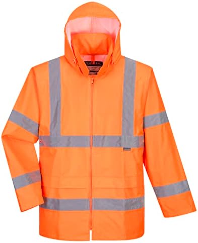 Portwest UH440 Muška lagana vodootporna Hi Vis Reflektirajuća jakna za kišu narandžasta, Srednja