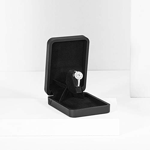 Woodsbury rotirajuća kožna prstenasta kutija za prijedlog i prstenasta kutija za svadbenu ceremoniju -tanka
