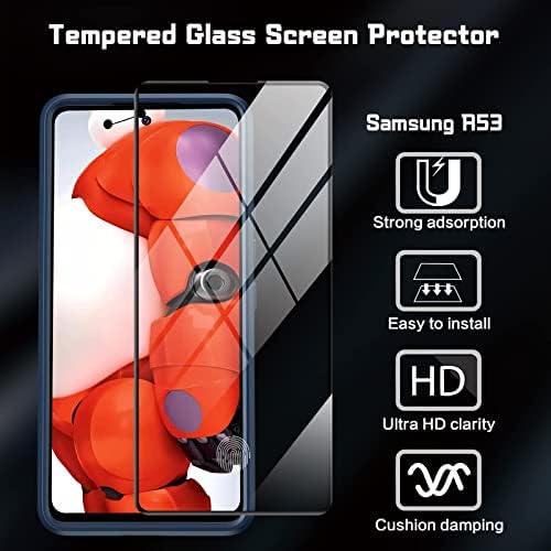 Otvor za Samsung Galaxy A53, A53 5g Slučajna zaštitna zaštitna futrola s pogonom s [360 ° Rotabilni prsten