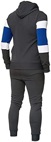 Trenerci Muškarci TrackSuit Dugi rukav Patchwork Sports Outfit Hlače odijelo sivo