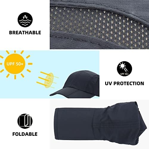 Rrvane preklopi upf50 + šešir za zaštitu od sunca, brzi suhi bejbol kapa prijenosni podesivi sportski kape