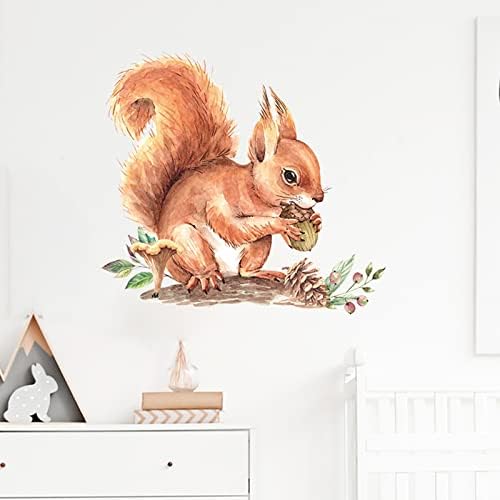 Slatka mala vjeverica pinecone dječje dječje sobe Dječje vrtić kućni zidni ukras zidne naljepnice naljepnice