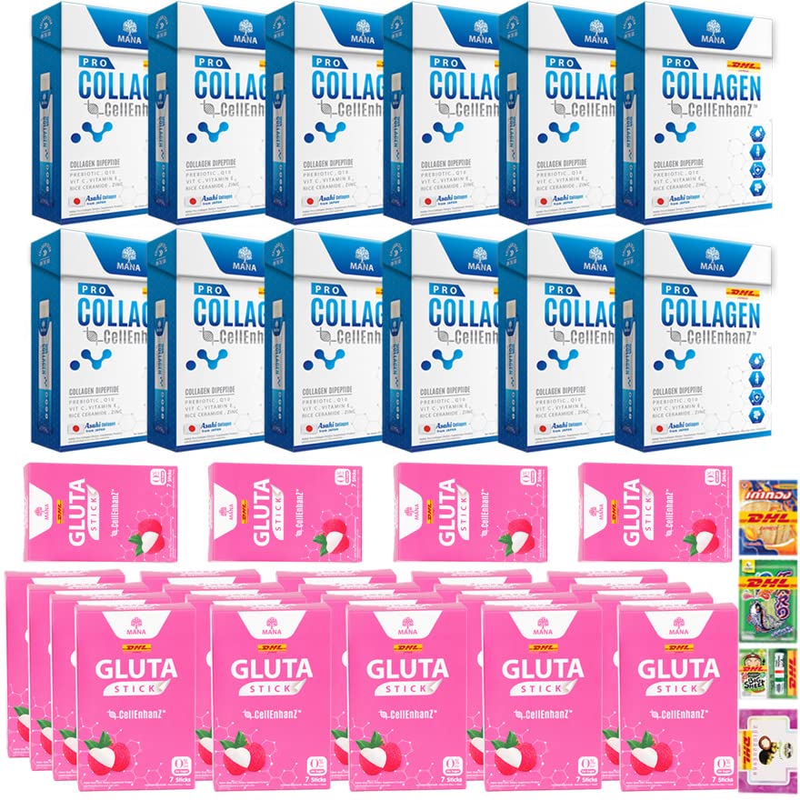 Cela prodaja DHL EXPRESS Japan MANA Pro Collagen Jelly Stick Asahi Deep Absorption Anti Aging Firm CellEnhanz Set D451 od Thaigiftshop [Get Free paradajz maska za lice]