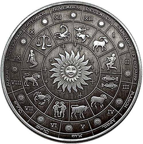 Niue Twelve Constellation bakar Nickel srebrni reljefni Ribe Love Commorativni novčić Želeći sirena Sun