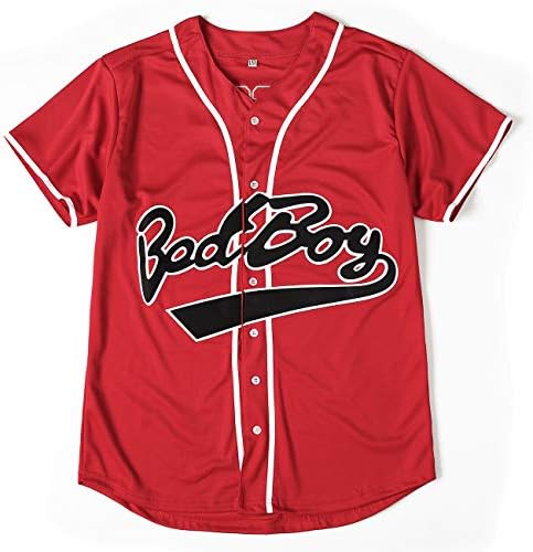 Bad Boy 10 bejzbol dres, 90-ih Hip Hop Muška odjeća za rođendansku haljinu, klub i pab