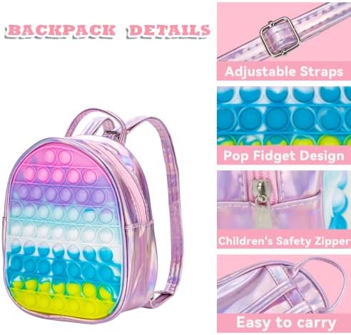 Pop It Backpack - Pop It Torba - Mini Fidget ruksak - šareni patinski ruksak - Pop IT mini ruksak za djecu, Pink