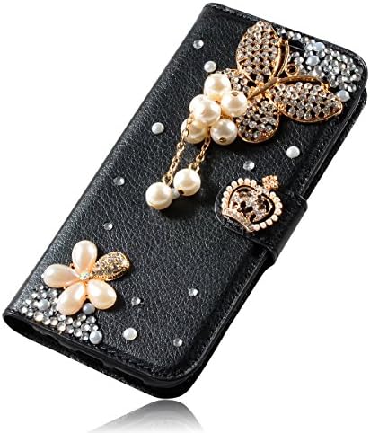 Galaxy Note Edge Case, N9150 Case, Gift_Source [Slot za kartice] 3d Bling Crystal Handmade Diamond Leather