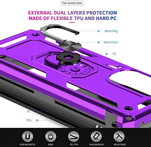 Motorola Edge 2022 Telefonska futrola sa zaštitnikom zaslona za devojke za devojke, Leyi [Vojno-razreda]