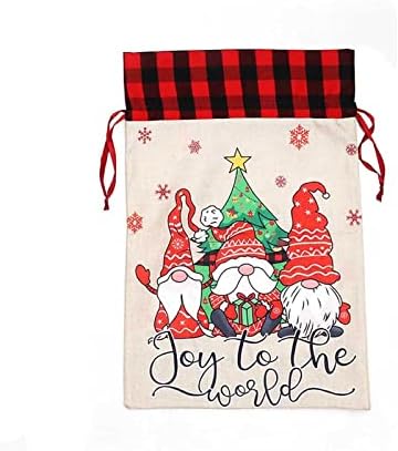 Spremište sa poklopcima Set Božić bombona torbe Božić Burlap poklon vezice torbe bez lica lutke torbe 3D dizajn torbe torbica torba za potrepštine za zabavu obrok Prep