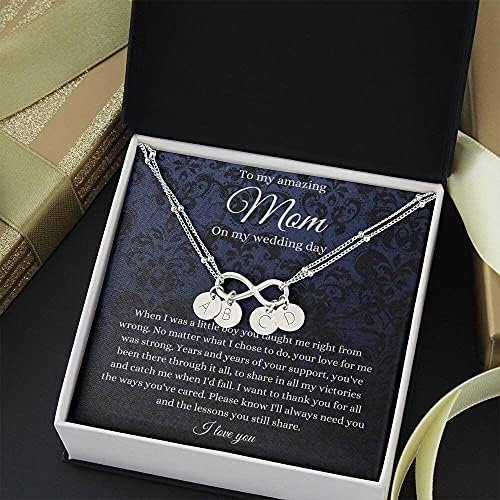 Nakit od generičke poruke, ručno rađena ogrlica - personalizirani poklon za maminu narukvicu na mom venčanju