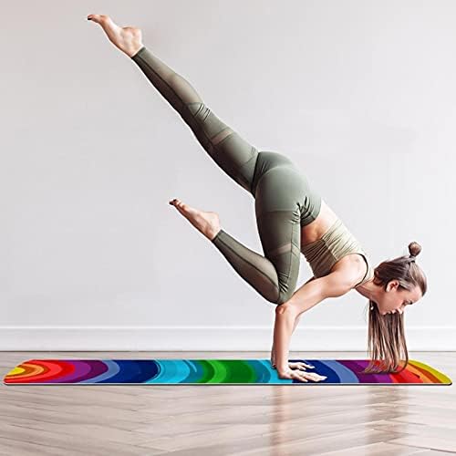 6mm ekstra debela prostirka za jogu, Rainbow Print ekološki prihvatljivi TPE otirači za vježbanje Pilates