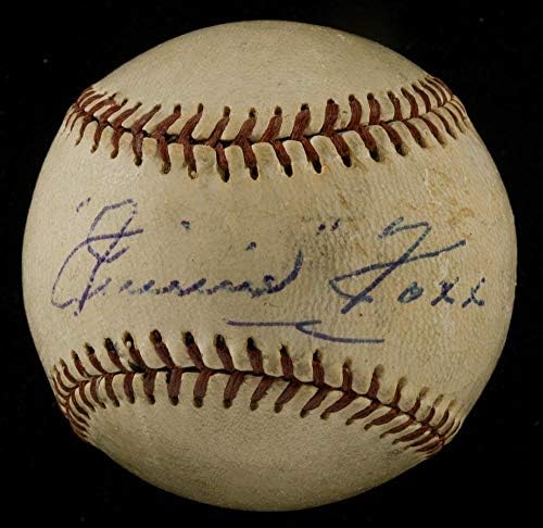 Spektakularni Jimmie Foxx Single potpisano bejzbol PSA DNK i Beckett COA - autogramirani bejzbol