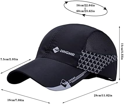Slouchy šeširi žene sa UV zaštitom Golf sportski šešir razmišljajući o pletičkim kapom Prozračne ravne rubene
