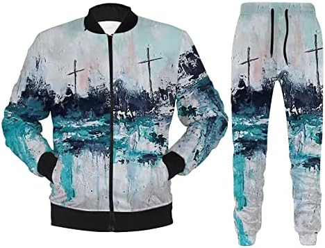 SKRK MENS dizajnerska znojna odijela Muške zimske casual ulične tkane jakne jakne hlače na ulje slikanje