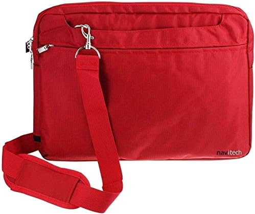 Navitech crvena glatka putna torba otporna na vodu - kompatibilna sa blackview Tab15 Android 12 tableta