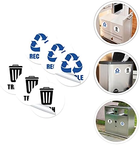 NUOBESTY plave naljepnice za recikliranje i smeće simbol Logo naljepnice naljepnice kante za smeće naljepnica