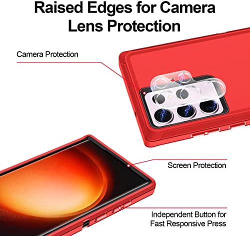 I-Honva za Samsung Galaxy S23 Ultra sa 2 pakovanja zaštitni objektiv kamere za zaštitu od teške dužnog udara
