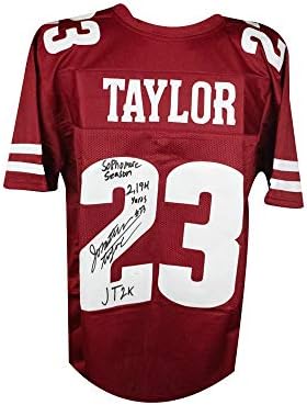 Jonathan Taylor Sophomore Sezona Autographing Wisconsin Custom Fudbalski dres - JSA COA