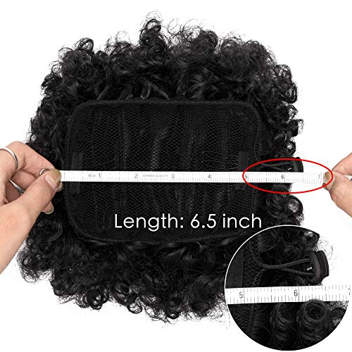 Afro Puff Kinky Curly Drawstring Ponytail punđa Sintetička kosa za crne žene updo omotajte punđe sa produžetkom