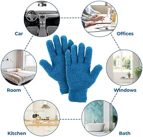 Grevosea rukavice od mikrovlakana, perive rukavice za čišćenje od mikrovlakana za višekratnu upotrebu rukavice