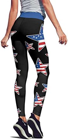 Američka zastava Patriotske stope ženske struke patriotske zvijezde Strips Yoga Hlače prozračne hlače za