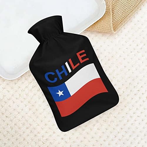 Zastava Čile Klasična gumena Vruća voda Vruća torba za toplu vodu za ručne noge Vrat topliji s mekim poklopcem